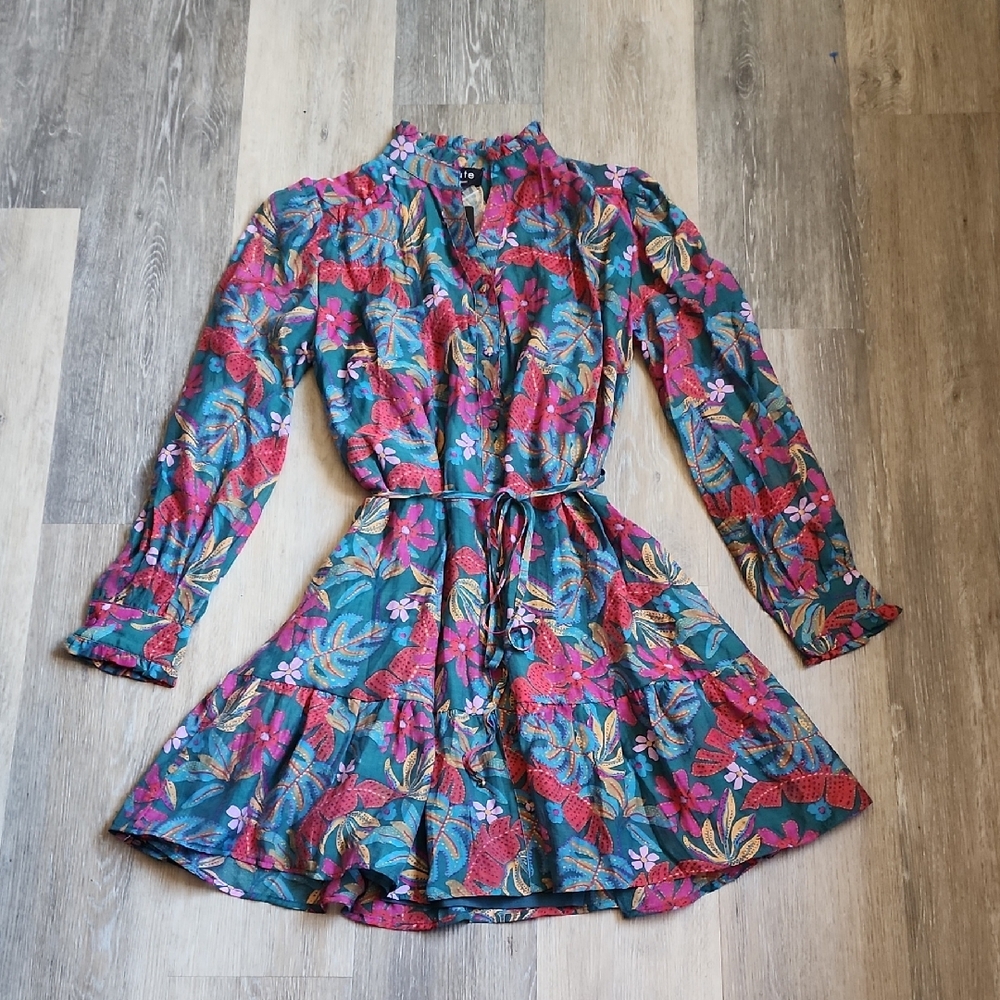 Floral Long Sleeve Dress - Picture 1 of 16